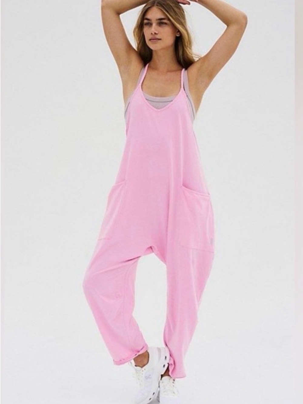 Free People Movement FP Hot Shot One Piece  Jumper Pink Pastel Xs  Romper Spring